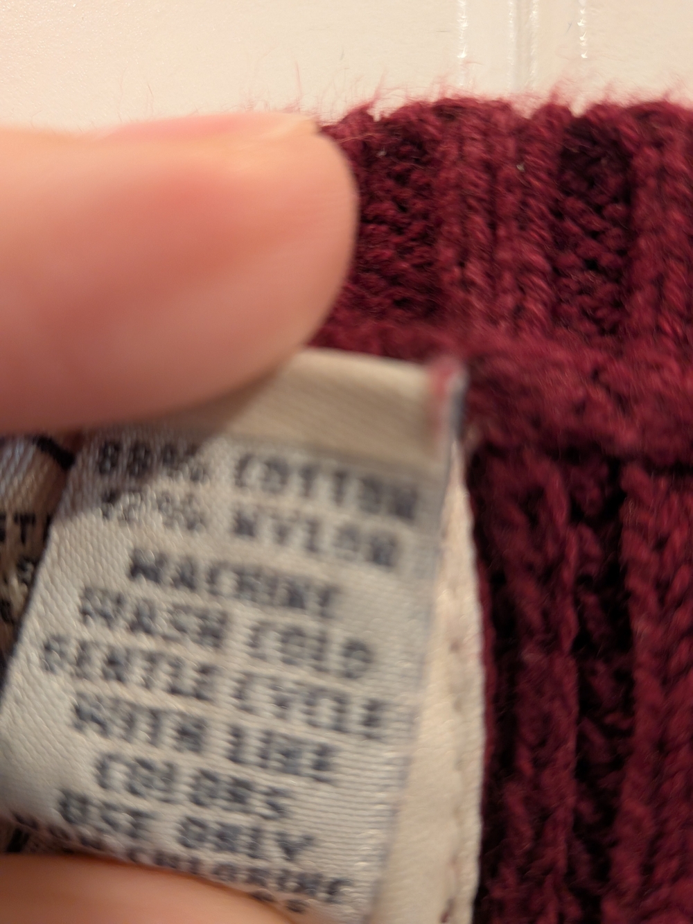 St. John's Bay V-Neck Cable Knit Sweater - Burgundy - Picture 5 of 6